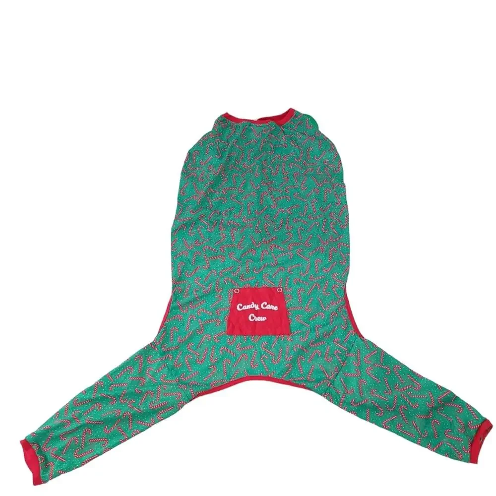 NEW Christmas Dog Pajamas Large Green Red Candy Cane Holiday PJs So Cute!
